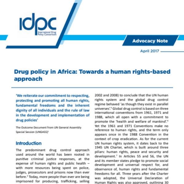 Políticas de drogas en África: Hacia un enfoque basado en los derechos humanos