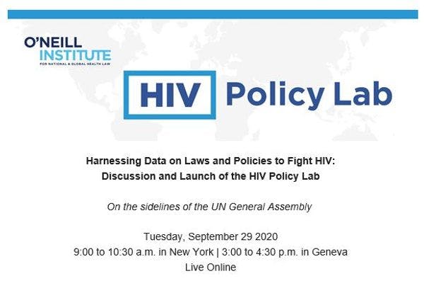 Harnessing data on laws & policies to fight HIV: Discussion & launch of the HIV Policy Lab