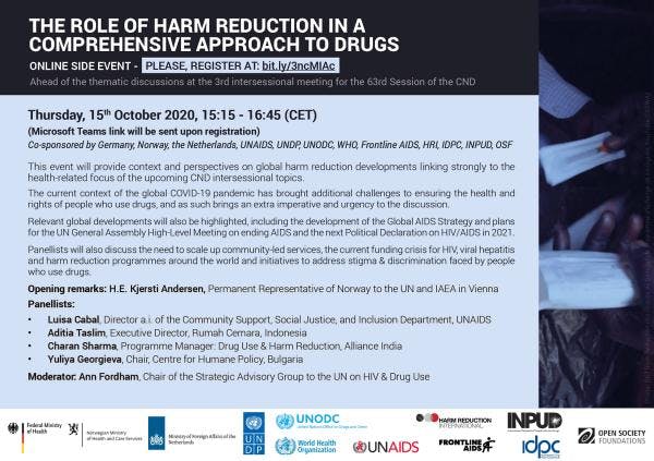 The role of harm reduction in a comprehensive approach to drugs 