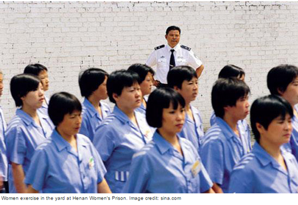 China: women prisoner numbers rise 10 times faster than men