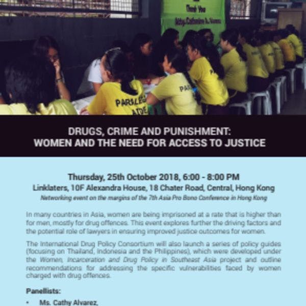 Drugs, crime and punishment: Women and the need for access to justice